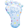 Baby Boy Foot Balloon in a Box Small Image