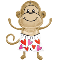 Love Hearts Monkey balloon
