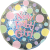 New Baby Girl Silver Dots Balloon in a Box Small Image