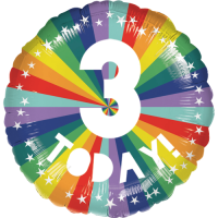 3rd  Birthday Rainbow balloon