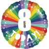 8th Birthday Rainbow Balloon in a Box Small Image