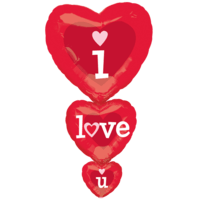 I Love You Heart Stack balloon
