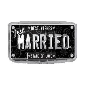 Just Married Plate Balloon in a Box