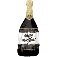 Happy New Year Champagne Bottle balloon