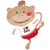 Monkey Fun Love Balloon in a Box Small Image