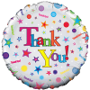 Thank You Colourful Stars Balloon in a Box Small Image
