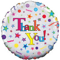 Thank You Colourful Stars balloon