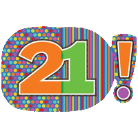 21st Birthday Supershape balloon