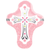 28" Embellished Pink Cross Supershape Balloon in a Box Small Image
