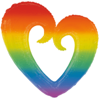 Rainbow Heart balloon