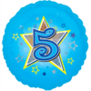 5 Blue Stars Balloon in a Box Small Image