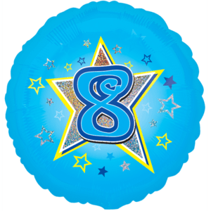 8 Blue Stars Balloon in a Box