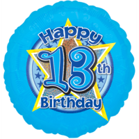 Blue Stars 13 Holographic balloon