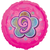 9 Pink Flowers Balloon in a Box Small Image