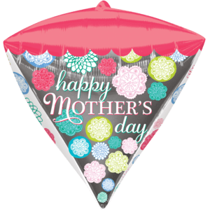 15" Mother's Day Floral Diamondz Balloon in a Box