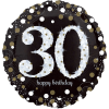 Gold & Silver Sparkling 30th  Balloon in a Box Small Image