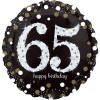 Black & Gold 65th Birthday Balloon in a Box Small Image