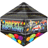 21" Happy Birthday Emergency Vehicles Anglez balloon