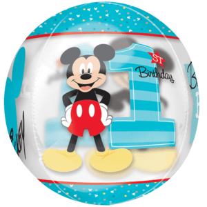 16" 1st Birthday Mickey Mouse Orbz Balloon in a Box