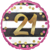Pink & Gold 21st Birthday Dots Balloon in a Box Small Image