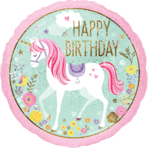 Magical Unicorn  Birthday Balloon in a Box