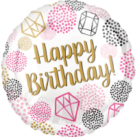 Birthday Wishes Gems balloon