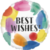 Best Wishes! Swoosh Balloon in a Box Small Image