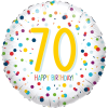 Confetti Happy Birthday 70th Balloon in a Box Small Image
