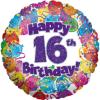 16th Birthday Balloons Holographic Balloon in a Box Small Image