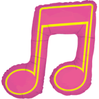 Pink Double Music Beat balloon