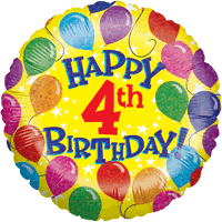 4th Birthday Balloons balloon