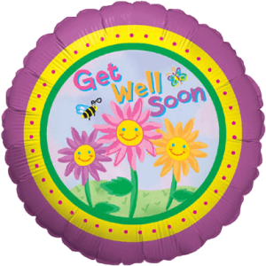 Happy Flowers Get Well Balloon in a Box