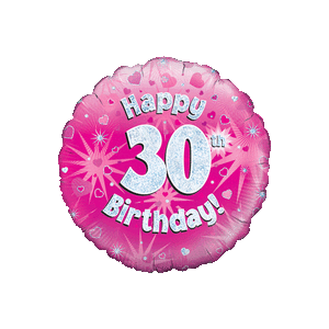 Happy 30th Birthday Girl Holographic Balloon in a Box