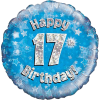 Happy 17th Birthday Boy Holographic Balloon in a Box Small Image