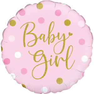 Sparkling Baby Girl Dots Balloon in a Box