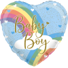 Pastel Rainbow Boy Holographic Balloon in a Box Small Image