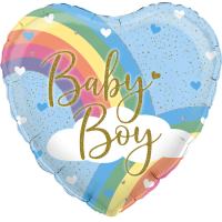 Pastel Rainbow Boy Holographic balloon