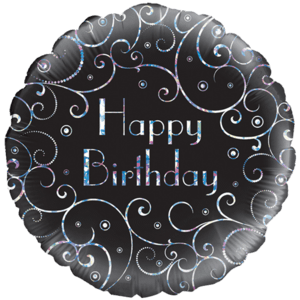 Vine Swirls Happy Birthday  Balloon in a Box