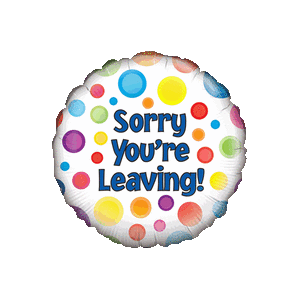 Sorry You're Leaving Spots Balloon in a Box