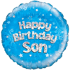 Happy Birthday Son Holographic 18" Balloon in a Box Small Image