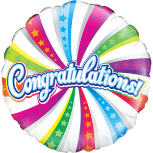 Congratulations Swirls Balloon in a Box