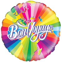 Colourful Bon Voyage balloon