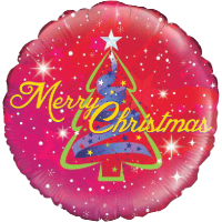 Ribbon Tree Christmas balloon
