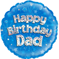 18" Silver Star Dad's Birthday balloon