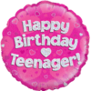 18" Happy Birthday Teenager Pink Balloon in a Box Small Image