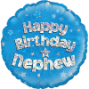 Happy Birthday Nephew Blue Balloon in a Box Small Image