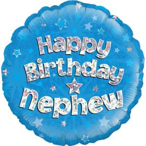 Happy Birthday Nephew Blue Balloon in a Box