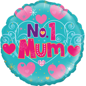 Hearts Number 1 Mum Balloon in a Box