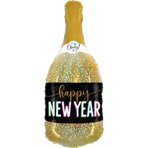 New Year Champagne Holographic Balloon in a Box