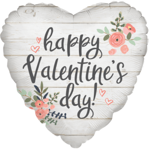 Rustic Valentine Hearts Balloon in a Box